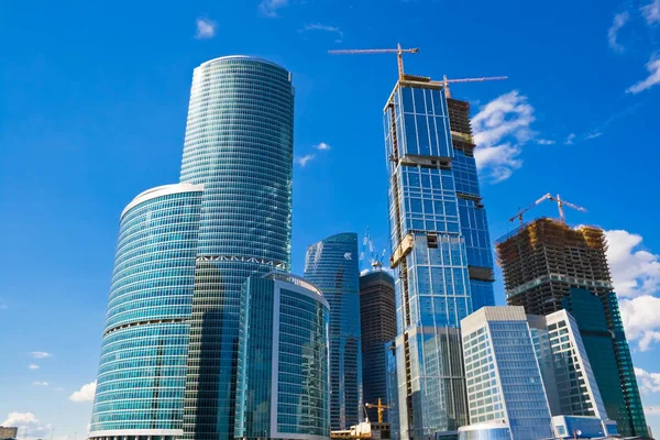 Edifícios Modernos Centro Internacional Negócios Moscou — Fotografia de Stock