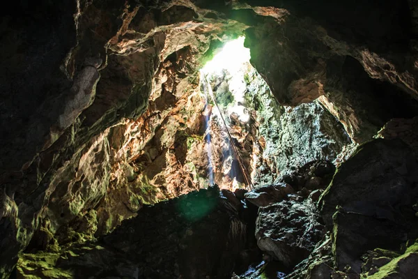 Luz Fantástica Entrada Cueva Koa Yoy Tailandia — Foto de Stock