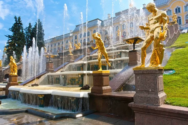 Fountains Petrodvorets Peterhof Saint Petersburg Russia — Stock Photo, Image