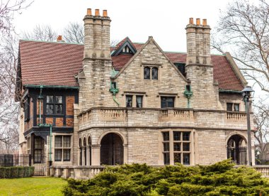 Old English Tudor home, Willistead Manor, located in Willistead Park, Windsor, Ontario. Formally known as Walkerville clipart
