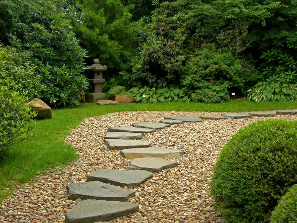 Zen Path Japonské Botanické Zahradě Praze — Stock fotografie