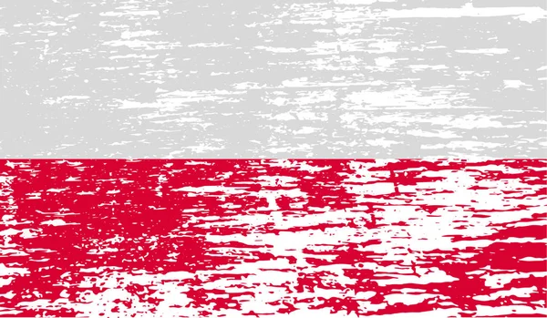 Bandiera Della Polonia Con Vecchia Texture Illustrazione — Foto Stock