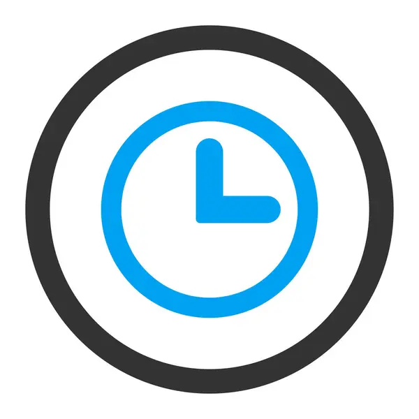 Ícone Relógio Raster Este Símbolo Plano Arredondado Desenhado Com Cores — Fotografia de Stock