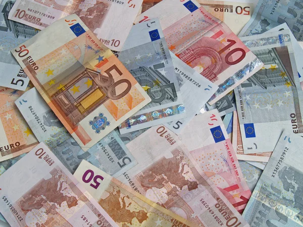 Una Variedad Euro Paper Money — Foto de Stock