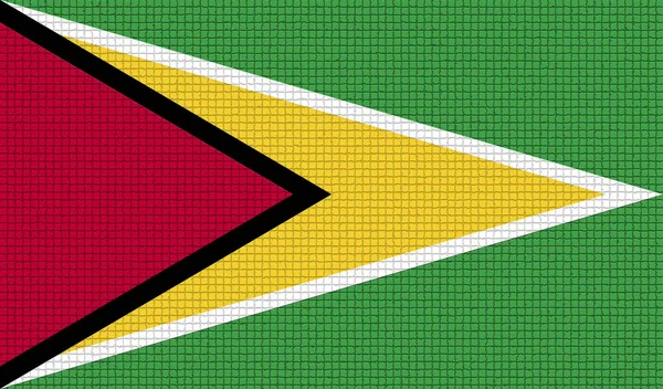 Bandiere Della Guyana Con Texture Astratte Versione Con Asterisco — Foto Stock