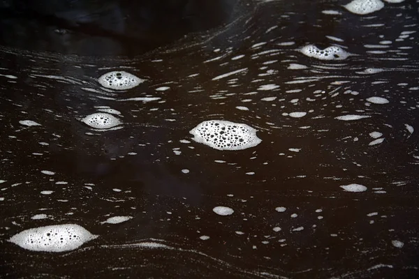 Rauch Auf Dem Wasser Aus Nächster Nähe — Stockfoto