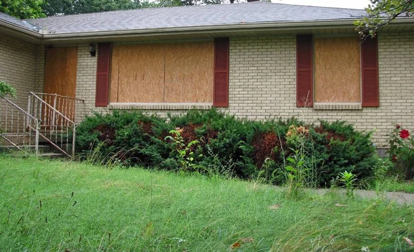 Casas Abordadas Devido Encerramento Crise Hipoteca — Fotografia de Stock