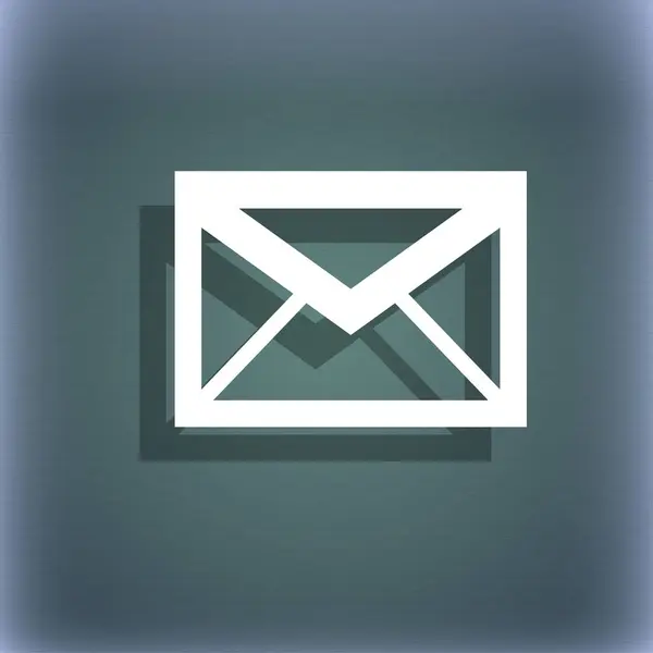 Ícone Correio Símbolo Envelope Sinal Mensagem Botão Navegação Fundo Abstrato — Fotografia de Stock