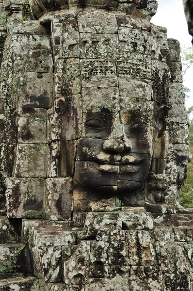 Cara Gigante Templo Bayon Angkor Wat Camboja — Fotografia de Stock