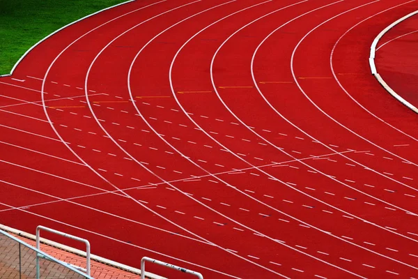 Estádio Trilha Corrida Arena Esportiva Superfície Laranja — Fotografia de Stock