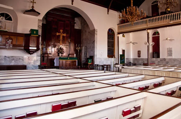 Interior Antigua Iglesia Luterana Charlotte Amalie Thomas Las Islas Vírgenes — Foto de Stock