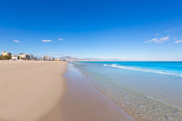 Alicante San Juan Pláž Krásná Středozemního Moře Španělsku Valencie — Stock fotografie