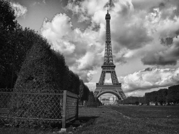 Vista Torre Eiffel Desde Campo Marte París —  Fotos de Stock