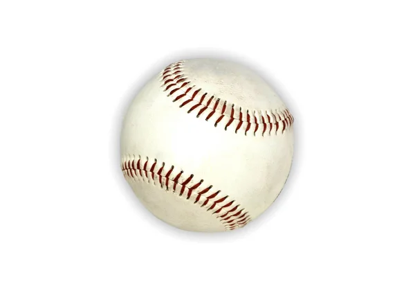 Baseball Míč Izolované Bílém Pozadí — Stock fotografie
