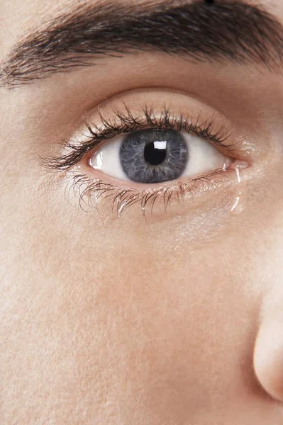 Hombre Llorando Vista Cerca — Foto de Stock