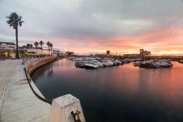 Jachthaven Met Recreatieve Boten Stad Van Faro Portugal — Stockfoto