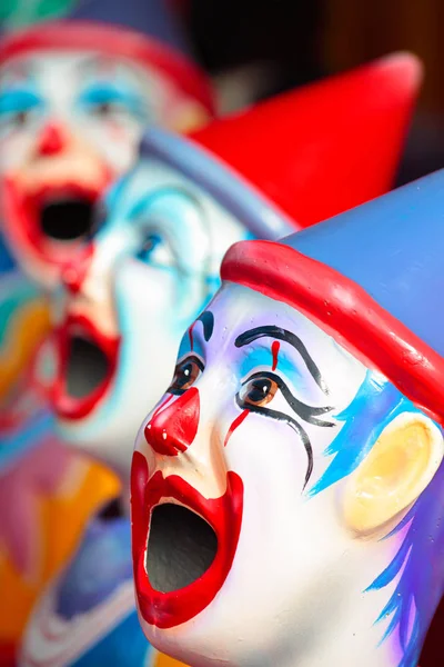 Πλευρά Show Τσίρκο Κλόουν Στόμα Ανοιχτό Έτοιμο Για Παιχνίδι — Φωτογραφία Αρχείου
