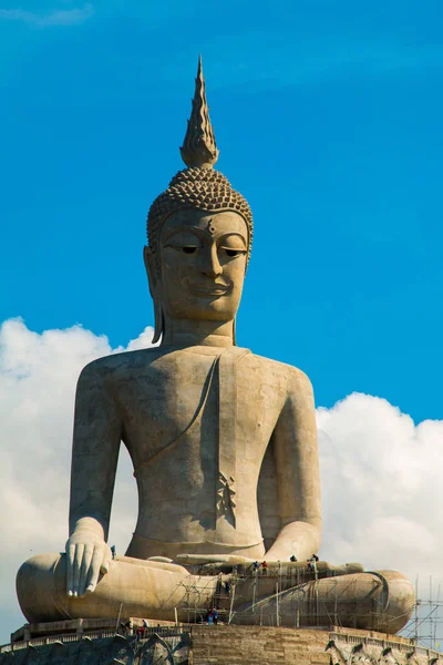 Grande Buda Montanha Manorom Mukdahan Província — Fotografia de Stock