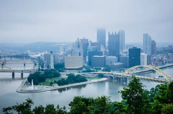 Kilátás Pittsburgh Skyline — Stock Fotó