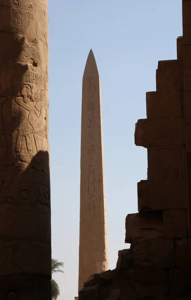 Obelisk Karnak Chrám Luxor Egypt — Stock fotografie