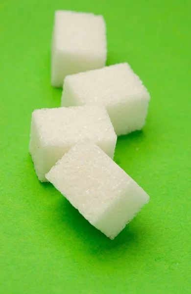 Azúcar Aislado Fondo Verde — Foto de Stock