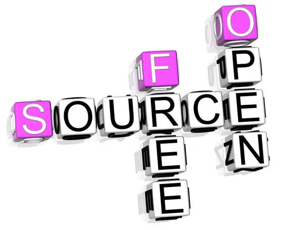 Source Crossword Text White Background — Stock Photo, Image