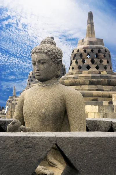 Bild Des Unesco Weltkulturerbes Borobudur Dem Größten Und Ältesten Buddhistischen — Stockfoto