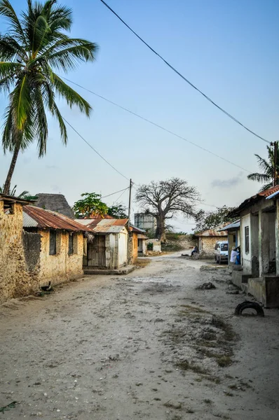 Zanzíbar Playa Rocas Coral Bule Verde Ozean Tanzania — Foto de Stock