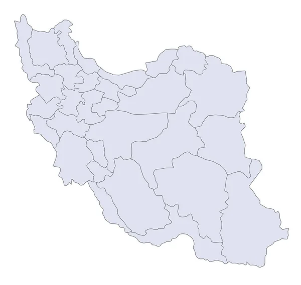 Mapa Estilizado Irã Mostrando Diferentes Províncias — Fotografia de Stock