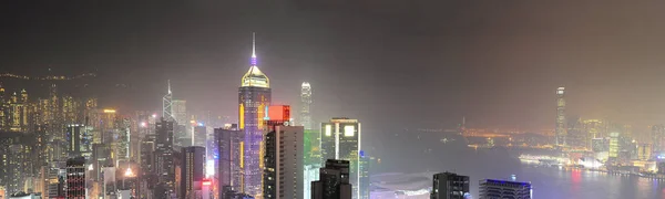 Panorama Hong Kong Notte — Foto Stock