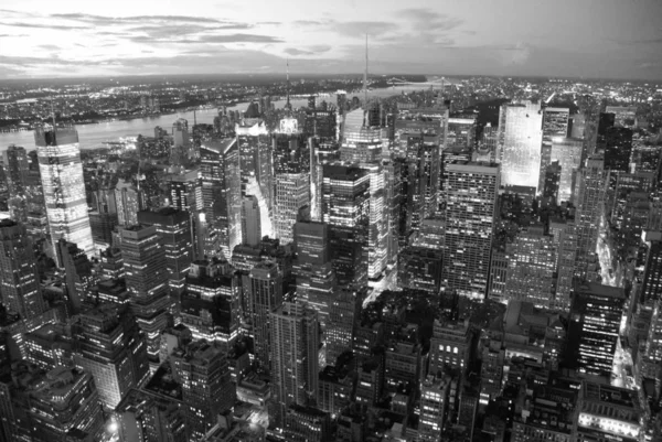 New York City Night Från Empire State Building — Stockfoto