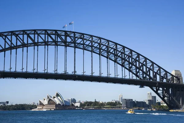 Sydney Harbour Bridge Con Vista Sugli Edifici Del Centro Sydney — Foto Stock