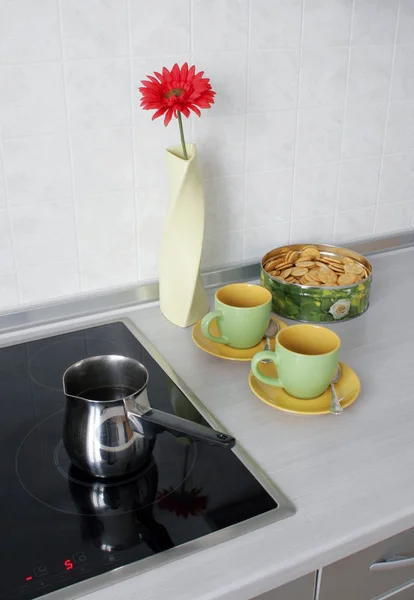 Morning Home Breakfast Fower — Stock Photo, Image
