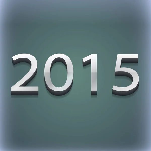Feliz Ano Novo 2015 Símbolo Ícone Estilo Design Moderno Moderno — Fotografia de Stock