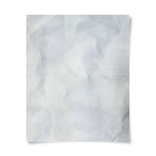 Papel Branco Isolado Sobre Fundo Branco — Fotografia de Stock