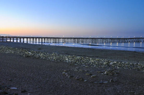 Soloppgang Nær Ventura Pier Ventura California – stockfoto