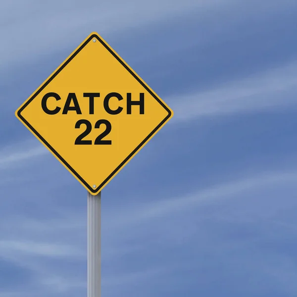 Modified Road Sign Indicating Catch — Stock Photo, Image