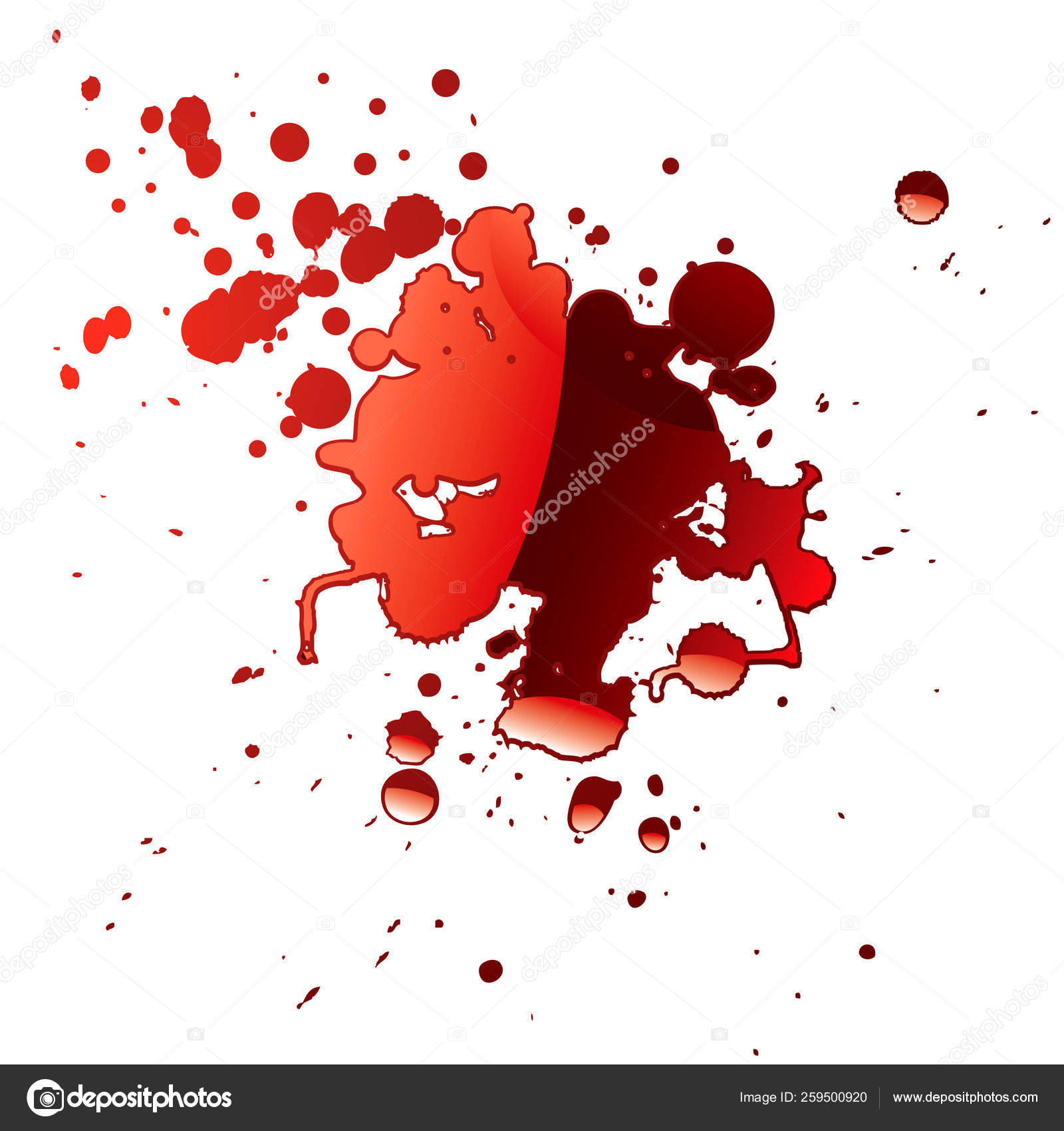 Pool Blood Red Fluid Light Reflection Splatter Stock Photo by