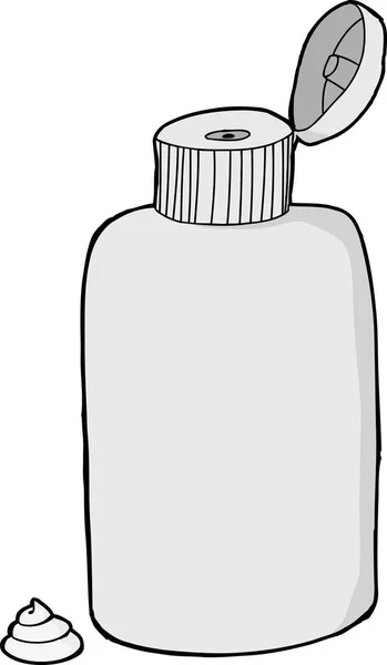 Загальна Пляшка Білого Лосьйону Кремом Ізольованому Фоні — стокове фото