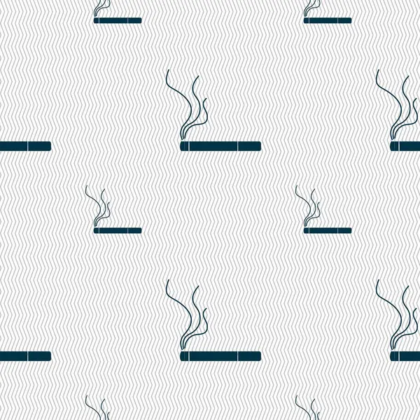 Signo Fumar Icono Símbolo Cigarrillo Patrón Sin Costuras Con Textura — Foto de Stock