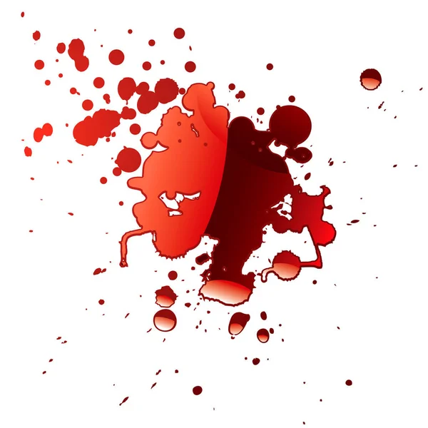 Piscine Liquide Rouge Sanguin Avec Réflexion Lumière Éclaboussure — Photo