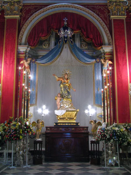 Statue Assumption Blessed Virgin Mary Ghaxaq Malta — Stock Photo, Image