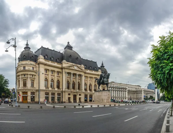 Bucharest Roménia 2018 Biblioteca Universidade Central Universidade Bucareste Romênia Vista — Fotografia de Stock