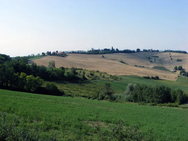 Landschap Van Heuvels Velden — Stockfoto