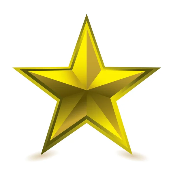 Gold Star Award Ideális Ajándék Ikonra Golden Teljesítmény — Stock Fotó