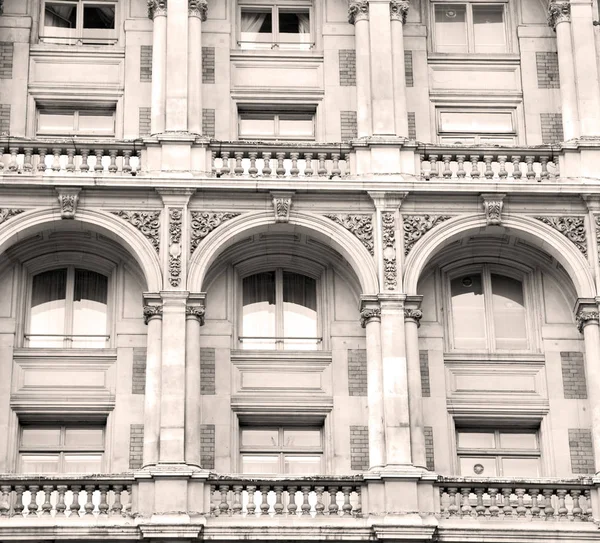 Europa Londres Vieja Pared Ladrillo Rojo Ventana Histórica — Foto de Stock