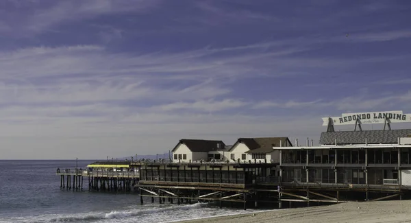 Molo Redondo Beach Znajduje Się Redondo Beach Kalifornii Rozciąga Się — Zdjęcie stockowe