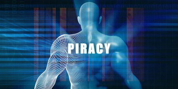 Piracy Futuristic Concept Abstract Background — Stock Photo, Image