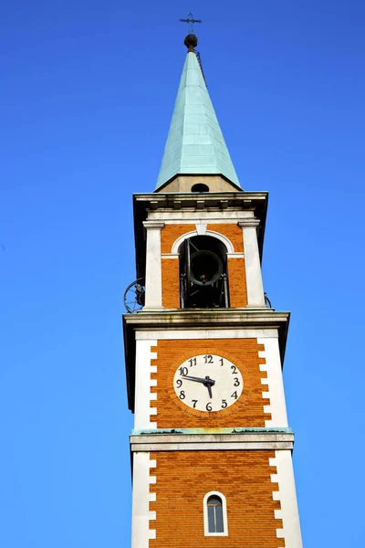 Arsago Seprio Velho Abstrato Itália Parede Torre Igreja Sino Dia — Fotografia de Stock