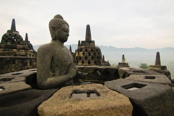 Yogyakarta Daki Borobudur Tapınağı Java Adası Endonezya — Stok fotoğraf